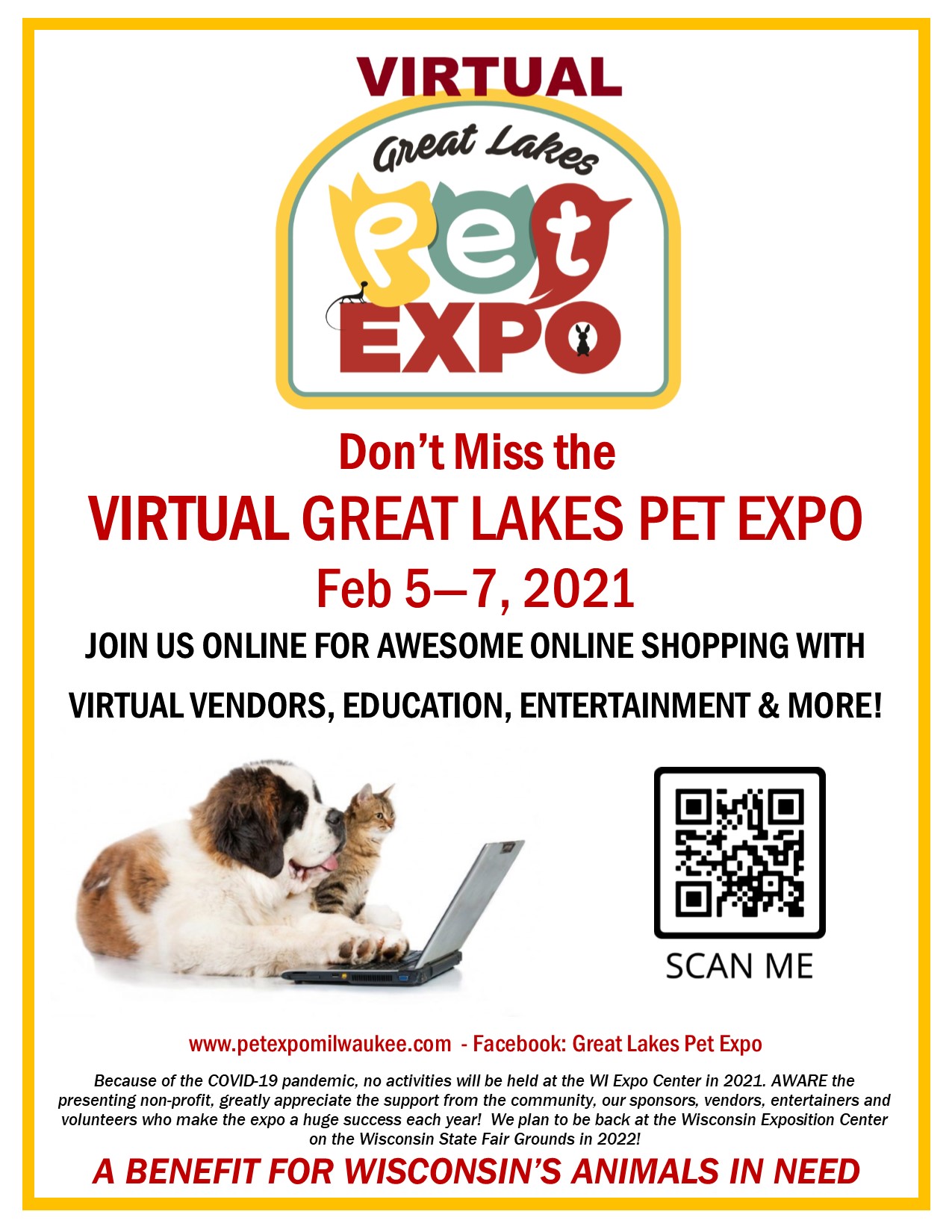 a 2021 Virtual Vendor Great Lakes Pet Expo
